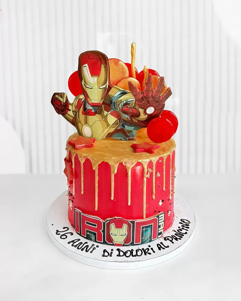 torta di compleanno iron man